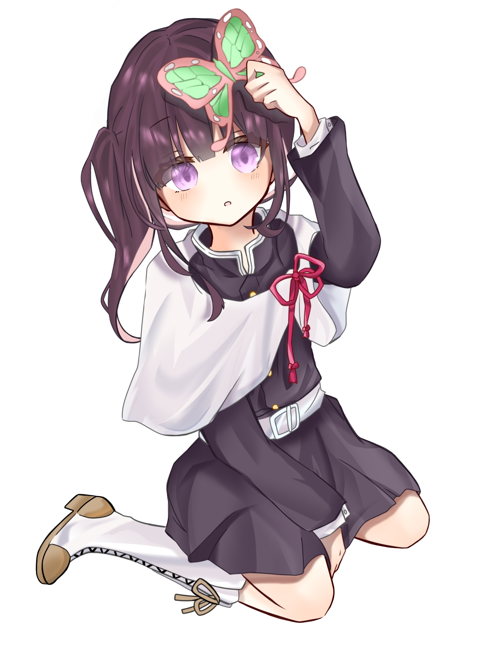 さぎみや カナヲ 隠れちゃってるけどこんなポーズしてるよっていう2枚目です ぺたん座りかわいい イラスト 鬼滅の刃 イラスト 栗花落カナヲ T Co G79sbwspmt Twitter