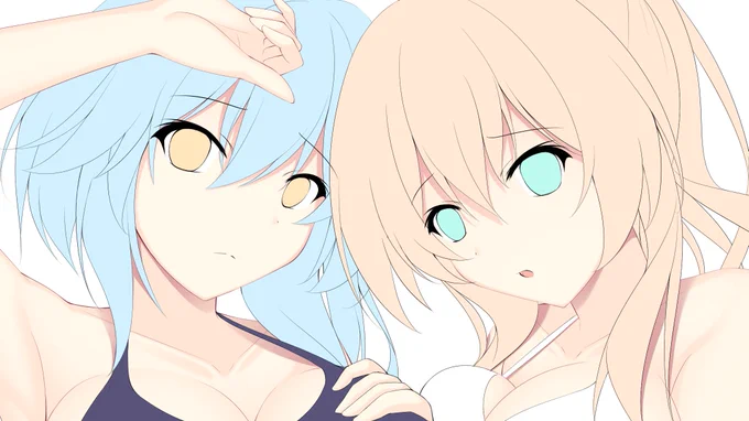 ジンとエウルア描き描き
#原神 
#GenshinImpact 