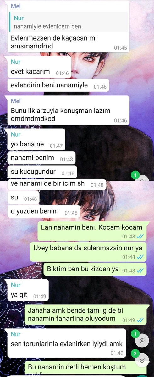 taocum's tweet photo. Grupta 7/24 Nanami diye agliyoz aq ajjsjs 
bi @Changkyunnie_1 eksik sende izleyip gel artik hep birlikte ağlayalım jajajaha 

Şu konusmanin saykoluguna bakin cildiriyorum sbjsh https://t.co/j990KE7Oyy