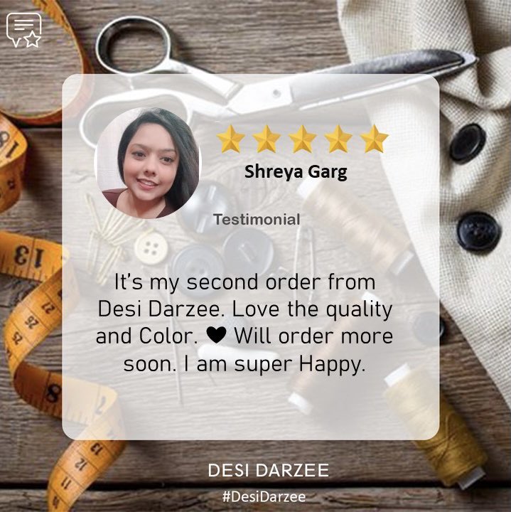 TheDesiDarzee's tweet image. ✨Happy Client ✨
@the_buoyant_soul being happy with her second order.
We wish you continue ordering and do share it with your family and friends 😊
.
#desidarzee #secondorder #shopnow #shopfromhome #shopfromus #happyclients #happyclient #clientdiaries❤️ #client #clientdiaries