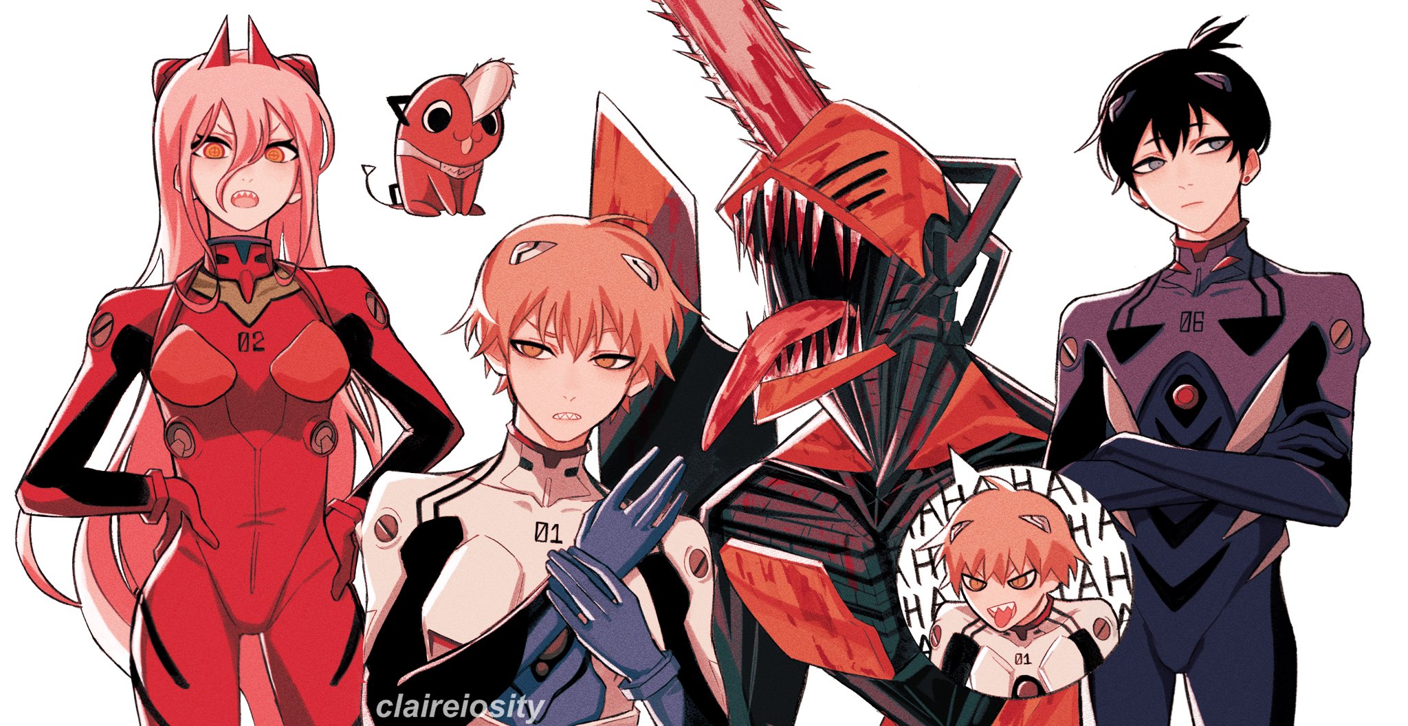 clairesaw man on Twitter "chainsaw man x evangelion https//t.co