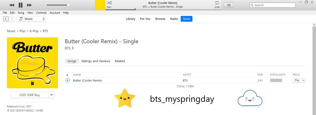 bts_myspringday's tweet photo. ARMY ๐๐ช๐จ๐
รnanse a la compra de #ButterCoolerRemix y #ButterSweeterRemix, vamos por ese #1 en iTunes ๐ช๐ช
Sigamos apoyando a nuestros bellos chicos y no olviden hacer stream ๐๐๐
#ButterSweeterCoolerRemixes
#SmoothLikeButter #BTS_Butter
#BuyButterNow
@BTS_twt https://t.co/qLz4s8gb2e