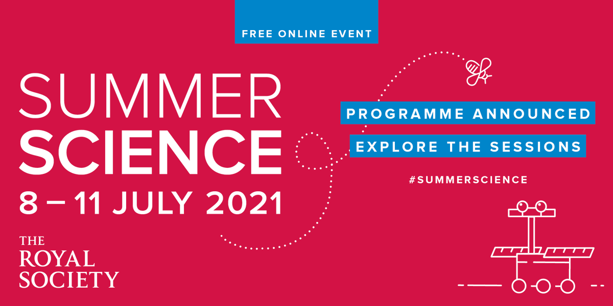 The programme for #SummerScience 2021 has been revealed - from whether there has ever been life on Mars to why humans are smelly, explore the questions behind the cutting edge research from 19 research groups from across the UK. Find out more:  royalsociety.org/science-events…