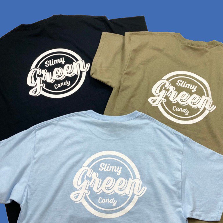 slimygreen2's tweet photo. 【告知！！】
明日2021.6.6 20:00〜！
新作Tee発売開始！

【Bubble Tee】

Size:L/XL
Price:3,500yen

【Candy Logo Tee】

Size:L/XL
Price:3,500yen

詳細はBASEにて公開中！
↓↓↓↓
https://t.co/yNVnEdVZJg

#slimygreen #スライミーグリーン https://t.co/zRP69xIxge
