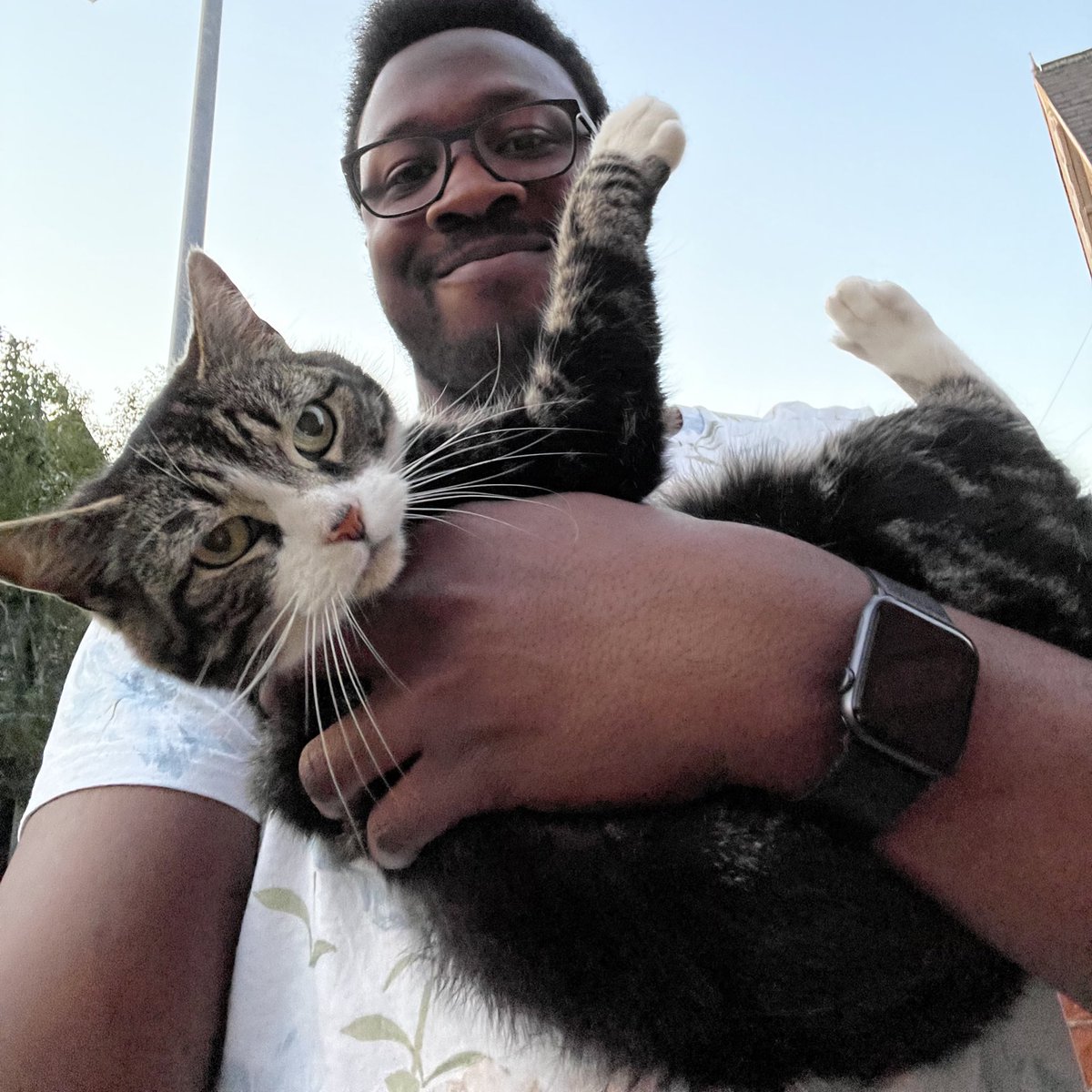 Ben holding a cat