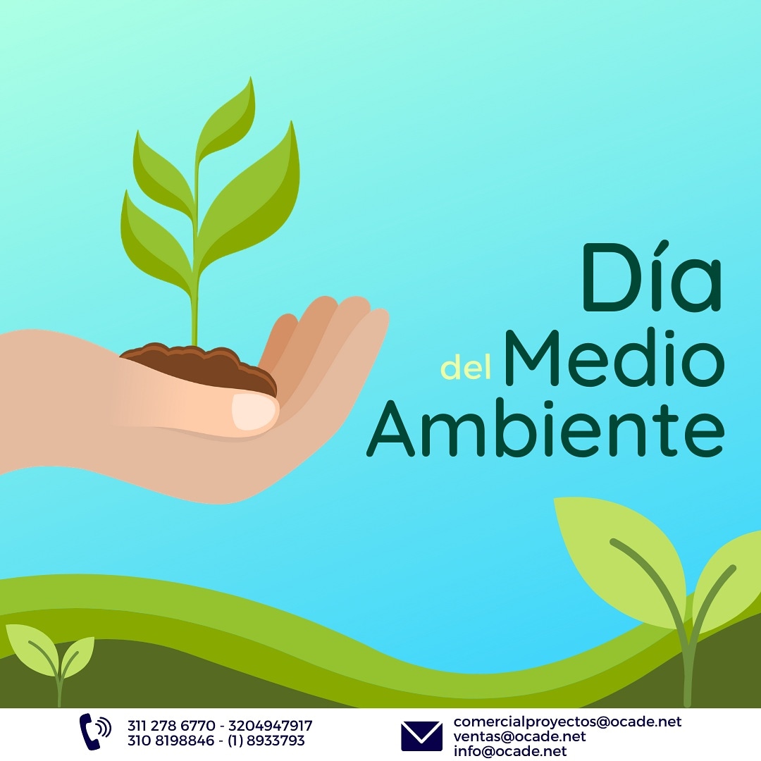 OCADE_SAS's tweet photo. 🌳 En OCADE SAS estamos comprometidos con el ambiente, por eso hoy conmemoramos el día del medio ambiente, nuestras acciones van enfocadas a la sensibilización de las personas frente al cuidado de los ecosistemas, que a su vez ofrecen salud y bienestar al ser humano 🤗 https://t.co/vp3Ac8TG2G