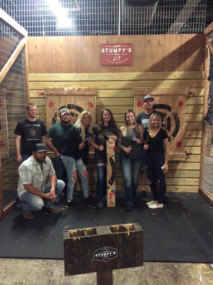 stumpyserie's tweet photo. Your summer weekend continues at Stumpy’s! Grab your favorite beverage 🍺🍷 and head on over. We will keep it nice and cold for you while you get your Social Throwdown on!!
#stumpyshatchethouse #socialthrowdown #summer2021 #axethrowing #BYOB https://t.co/BfZYquvFd8