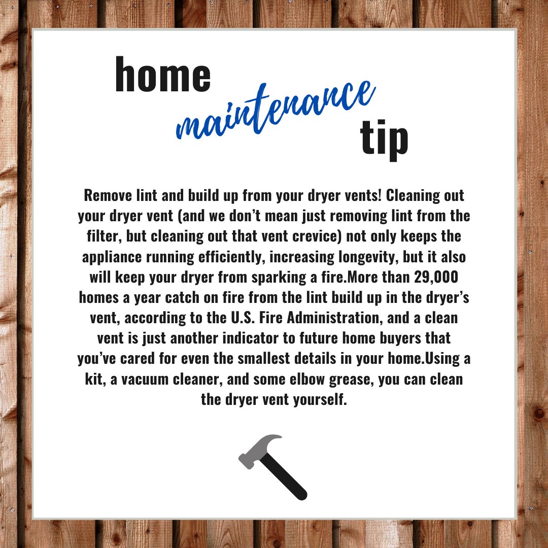 JessicaSuchter's tweet photo. 💡⁠
⁠
#tipstagram #homemaintenance #dryervents #avoidhomefires #planahead #homecare #houseprojects #tn_realestateagent #nashvillerealtor #movingtonashville #nashvilletn #movetotn #nashvillerealestate #real_tips #hustlehard https://t.co/61oN8Hd9Jd
