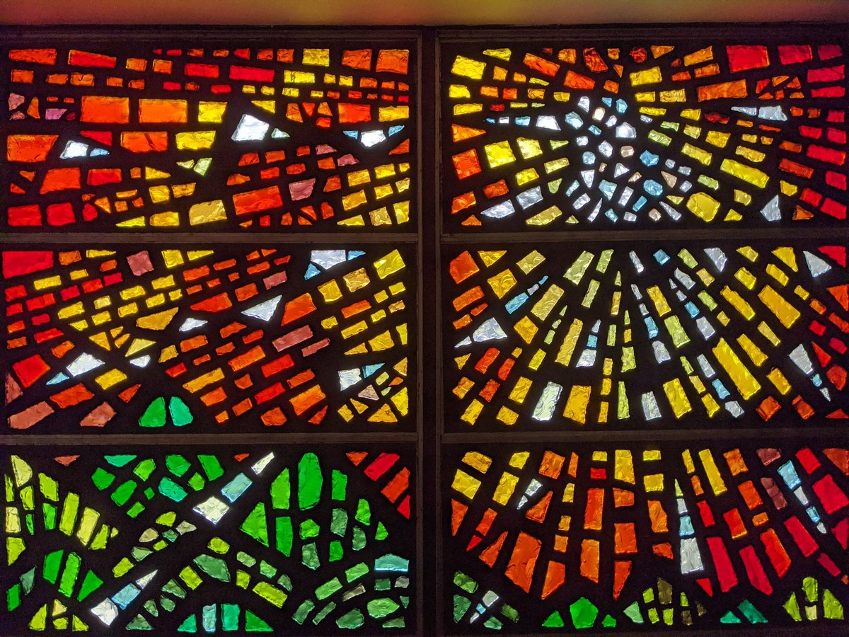 When in Hatfield made a special note to visit this 1970s church -- as it looked interesting from the outside.

A nun outside kindly let me in to have a look.

Wowzers!