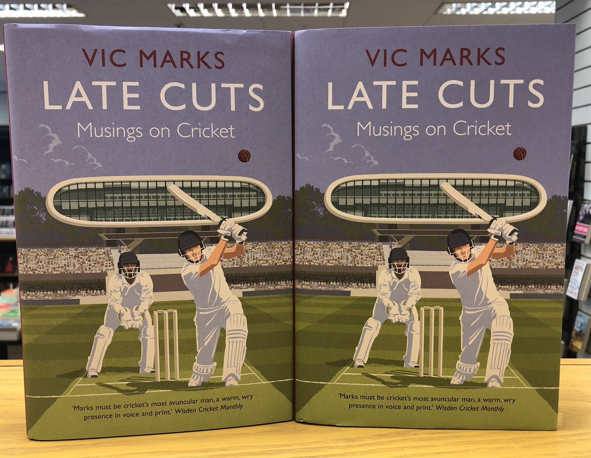 CabotPlaceBooks's tweet photo. Have decided to stop torturing myself by checking up on the score and have bought this instead for my cricket fix #VicMarks #LateCuts @AllenAndUnwinUK #redballcricket https://t.co/IF31dPk7L5