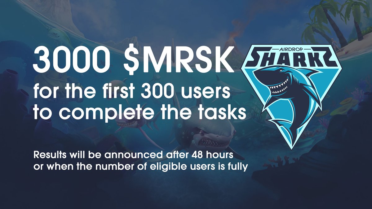 MrSharkFinance's tweet photo. 🎁Giving away 3000 $MRSK🥳

1️⃣ Follow our @MrSharkFinance
2️⃣ Join Telegram: https://t.co/nxdR8bQTbe
3️⃣ Comment #MrSharkFinance $MRSK #Airdrops #giveaway #BSC and tag 5 friends
4️⃣ Fill up the form https://t.co/gfUw1QdAQU

The first 300 qualified users will share the prize. https://t.co/Ow3vYmcmui