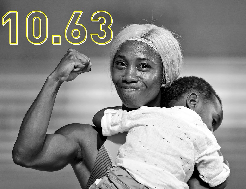 Mommy rocket has liftoff🇯🇲🚀🇯🇲

<a href="/realshellyannfp/">ShellyAnnFraserPryce</a> clocks the fastest 100m for 33 years to go second on the all-time list with 10.63 (+1.3) in Kingston.🤯