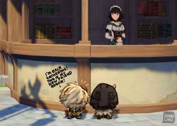 shabbylines's tweet photo. benny wants to introduce razor to his family 🥺

#GenshinImpact https://t.co/R2TDxdaV5Y