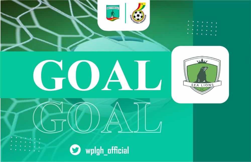 𝗚𝗼𝗮𝗹 💥 

<a href="/SeaLionsFC1/">Sea Lions Ladies FC</a> 1:0 <a href="/thunderqueensfc/">THUNDERQUEENSFC</a> 

Theresa Ackon 3’

#shedidthat | #WPLwk14🇬🇭