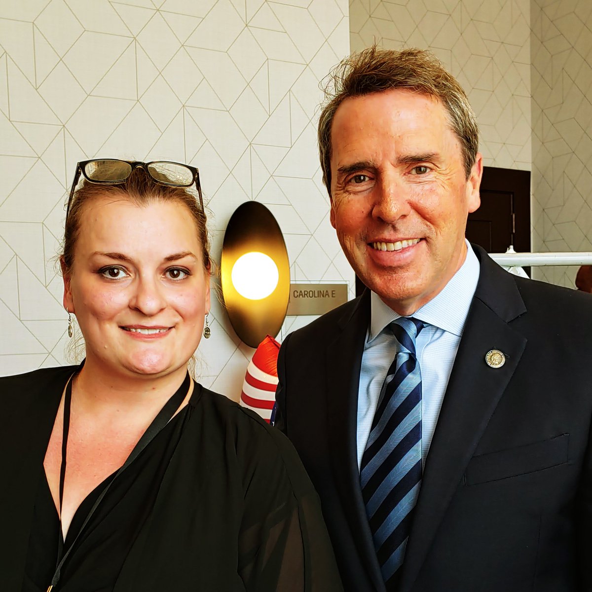 pasquotankpac's tweet photo. It was a pleasure meeting Rep. Mark Walker today at the NC GOP Convention in Greenville, NC.  We hope to be joined in Pasquotank County by Mr. Walker prior to his Senate run. - Christina Williams, Executive Director, Pasquotank PAC

#pasquotank #elizabethcity #nenc #nc #ncgop https://t.co/sAhA6Vcfd7