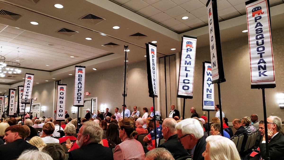 pasquotankpac's tweet photo. It was a pleasure meeting Rep. Mark Walker today at the NC GOP Convention in Greenville, NC.  We hope to be joined in Pasquotank County by Mr. Walker prior to his Senate run. - Christina Williams, Executive Director, Pasquotank PAC

#pasquotank #elizabethcity #nenc #nc #ncgop https://t.co/sAhA6Vcfd7
