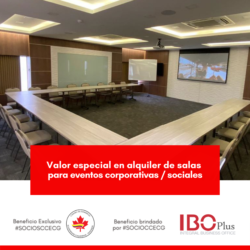 CamaraCanadiens's tweet photo. SOCIOIBOPLUS concede precio, descuentos especiales en el alquiler de oficinas virtuales. Beneficio exclusivo para #SOCIOSCCECG. Mayor Información: socios@ecuacangye.com https://t.co/w6kGt237q9