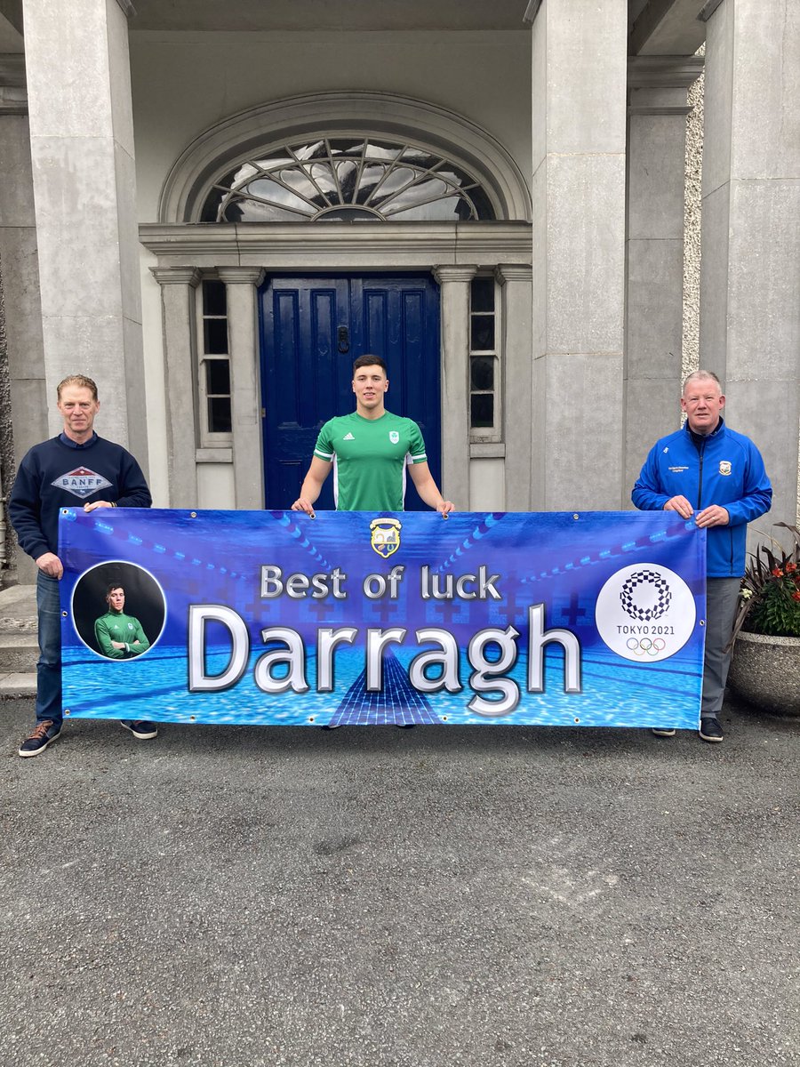StMels's tweet photo. We were delighted to welcome Past Pupil Darragh Greene back to the College today to present him with some Good Luck cards from the students and staff. Darragh will now compete in 3 Events in the Olympics in Tokyo. Congrats also to Gerry Quinn who qualified over the weekend. https://t.co/6AATm5AE4r