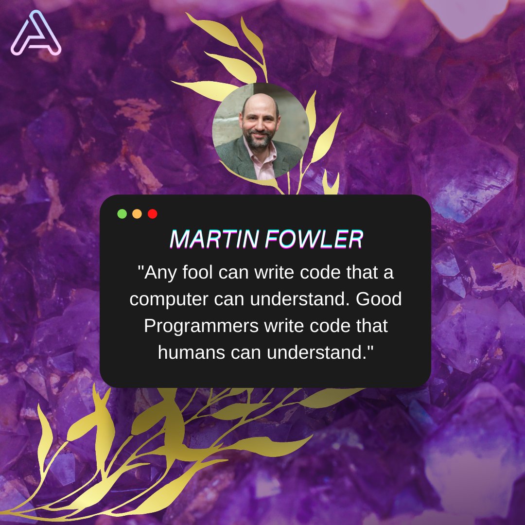 Always write code that another programmer can understand ✅. We all know how it is to maintain a code someone else has written. It can either be really frustrating 💨 or really easy. #programmingquote #techquote #coding #programmer #programming #linux #javascript #martinfowler