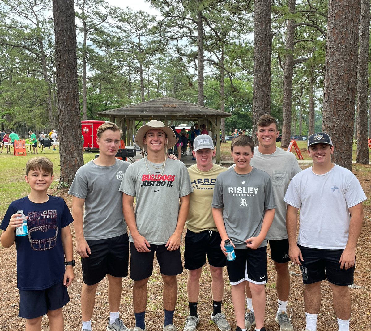 heronfootball's tweet photo. Brantley County Football was well represented at the @okefca Triathlon! Thank you for serving! #GoHerons #LEO #LF https://t.co/fYwPgTo08C