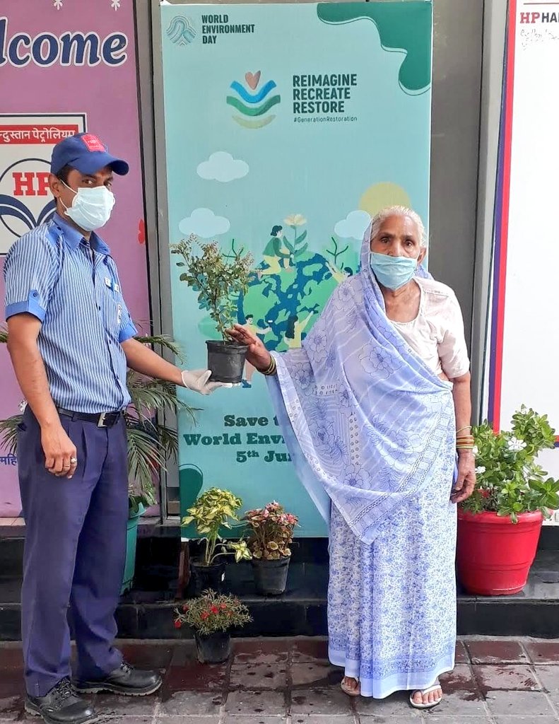 jindalhpc's tweet photo. Celebrations of #WorldEnvironmentDay at various retail outlets of @HPCL_Delhi .
We thank our valuable customers for helping the environment by planting #Trees_For_Tomorrow.
@baghramesh1 @MehtaniRajesh @Rg03Goel @hpcl_retail @HPCL https://t.co/mSwQcM7VUk