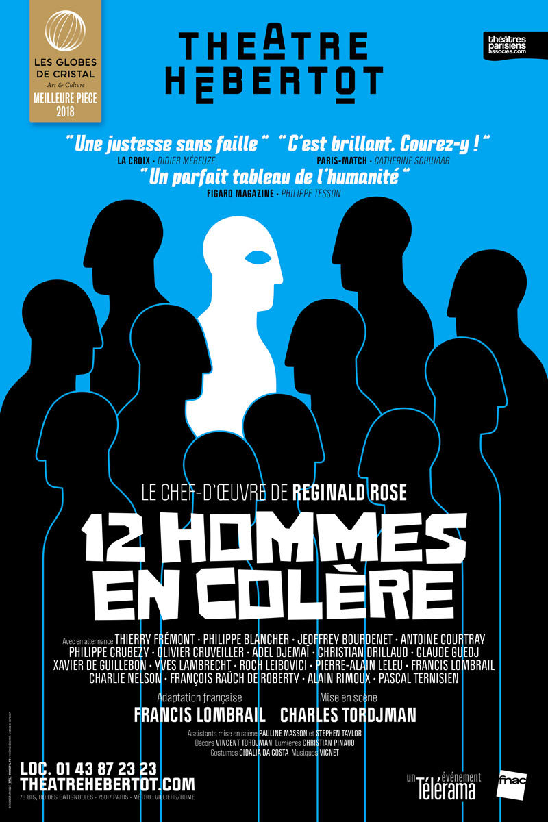 Apres trois saisons de succès, "12 hommes en colère" revient à partir du 29 septembre à 19h. Pour plus d'informations, rendez-vous sur : theatrehebertot.com
