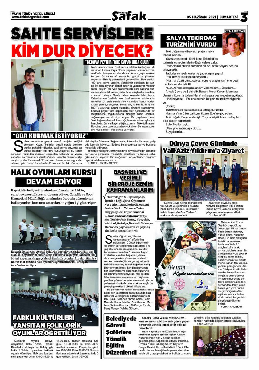 SehitNese's tweet photo. Yürütücüsü olduğumuz Benim Kahramanlarım e-Twinning projesi yaygınlaştırma faaliyetleri kapsamında Yerel gazete Şafak Gazetesinde yayımlanmıştır.Okulumuz proje yürütücüsü öğretmeni @sevincytknylmz ’ı tebrik ediyoruz  @gul_yaydemir @glyzymn @ebubekir_atilla @ersan_ulusan https://t.co/LCmFFnplyf