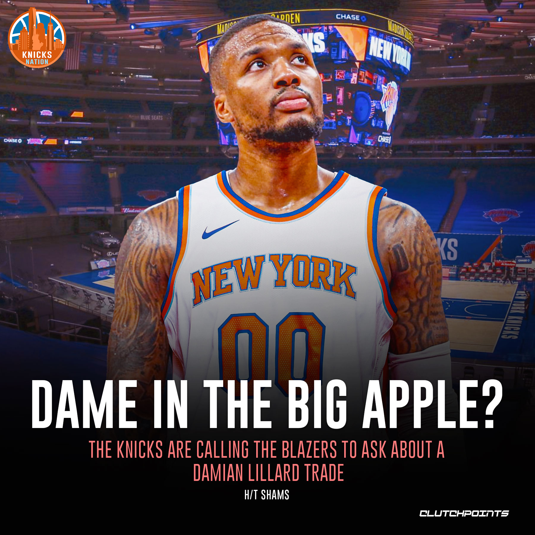 images Damian Lillard Knicks Uniform knicks nation on twitter will damian