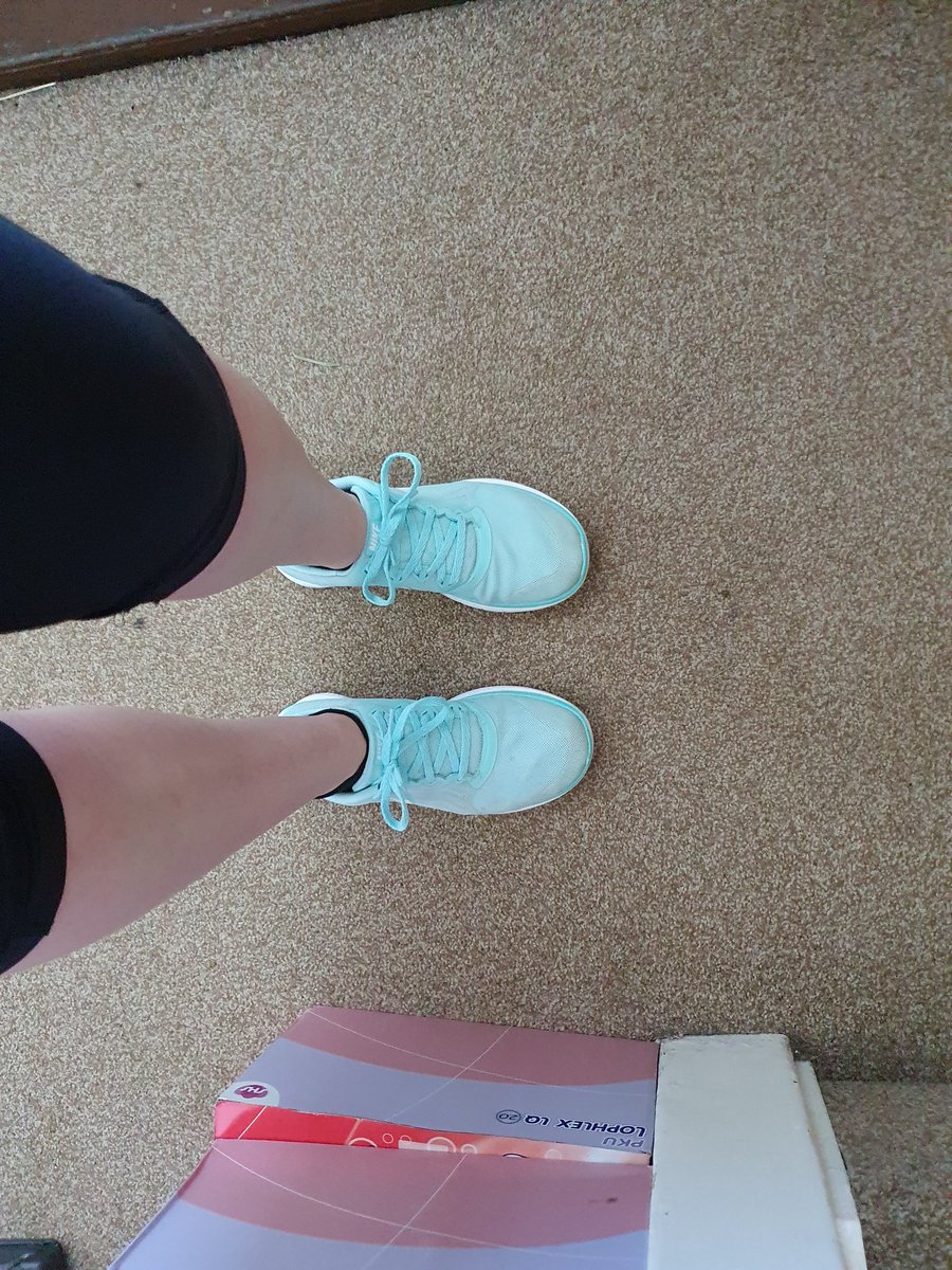 Danii04391761's tweet photo. Green trainers for today's 5.5mile walk! 
Takes our total up to 23.7 miles :) 
#pkuday #100milesinjune #nspku #fundraising https://t.co/qWdsZDJbsZ