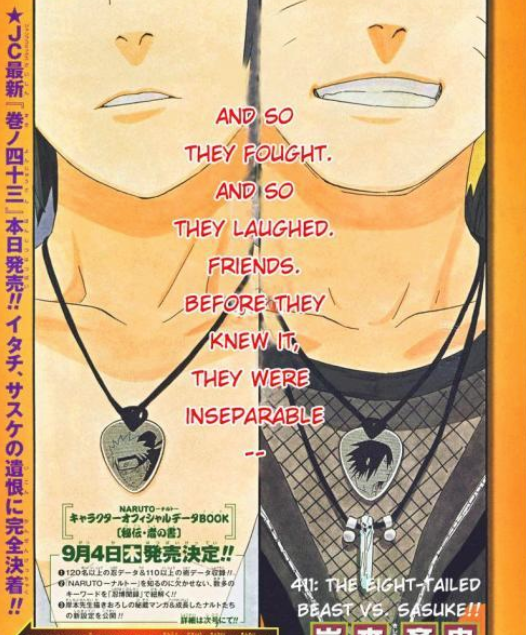 A Twitter Thread Of All The Gay Ass Texts Descriptions On Naruto Chapter Covers Featuring Naruto And Sasuke There Are Way Too Many Of Them To Not Point Them Out