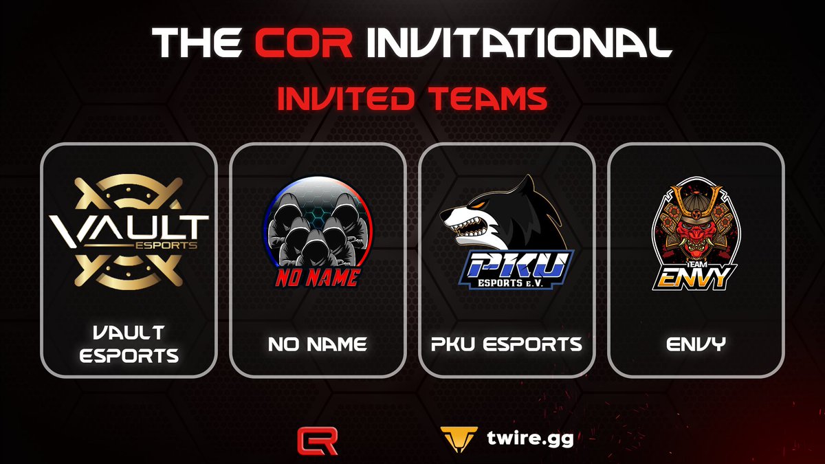 That was the first 16! Ready for the second half? Both Vault and PKU have added some new players recently, but <a href="/TEAMNONAMEPUBG/">Team NO NAME</a> and <a href="/II_TeamEnVy_II/">EnVy</a> have been together for ages. Whose to say which is more successful?

Action kicks off 7th June - 19:30 BST : twitch.tv/CoRGamingGG