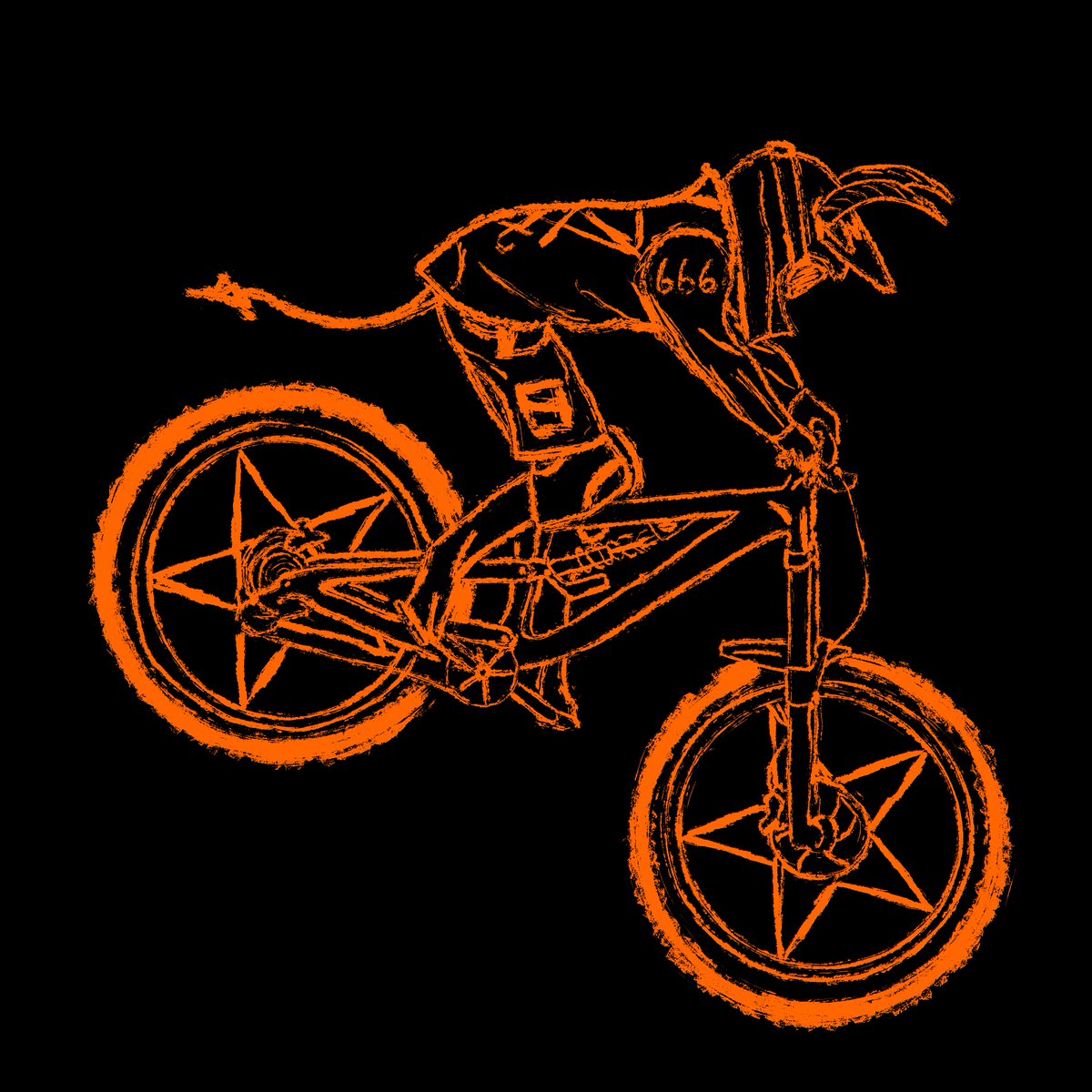 MrRhettPierce's tweet photo. Lucifer Shreds! Working on some new designs in line with my MTB love!!!

#shred #mountainbike #lucifer https://t.co/EfGJVW4B3R