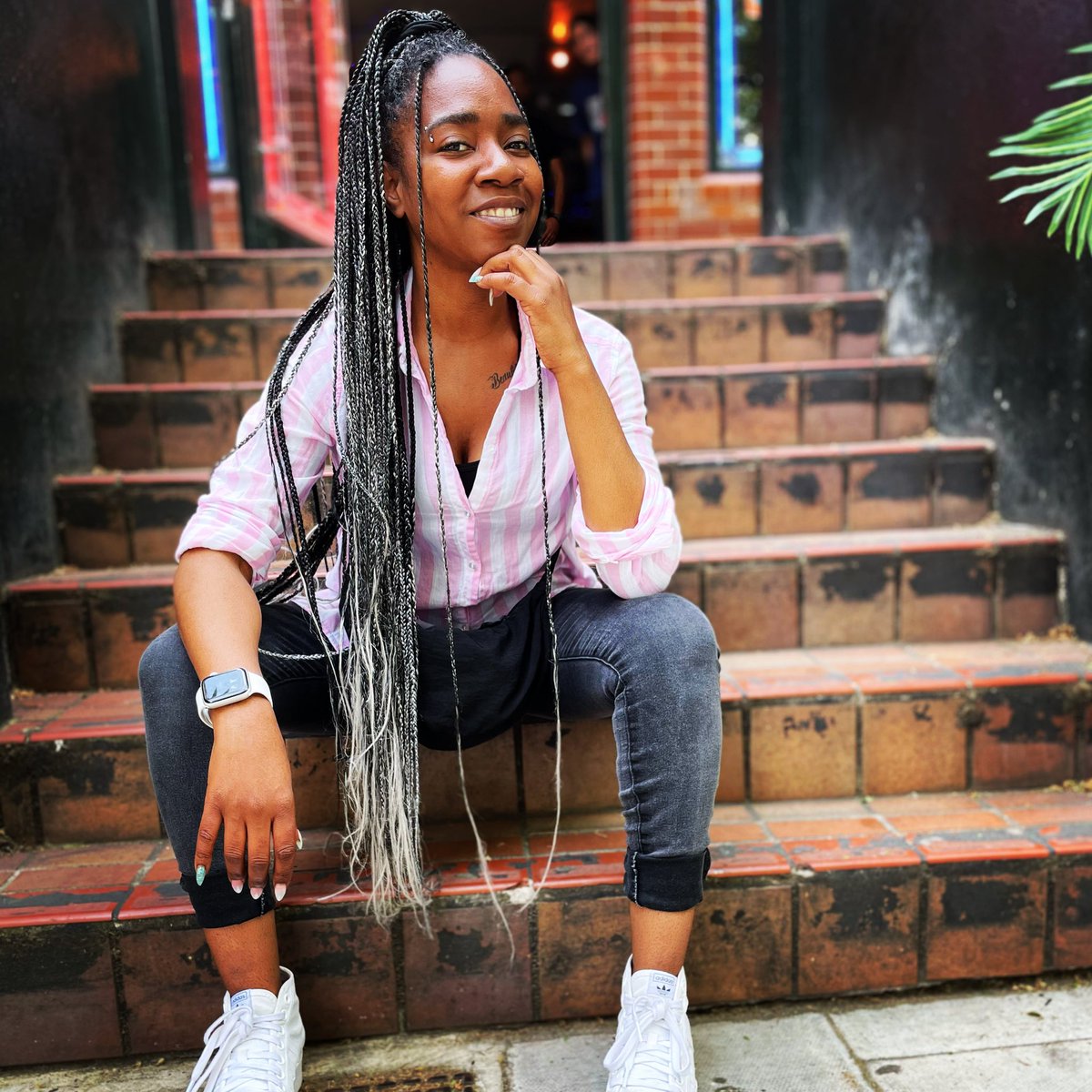 I’ve got so many reasons to smile......
.
.
.
#melanin #relationshipgoals #blogger #lgbtfashion #lgbt  #portraitphotography #fashionstyle #fyp #casualstyle #braids #ombrehair #asos #addidas #fashionoftheday #influencer #yummymummy #maturemodel #blackqueen #blkphotographylondon