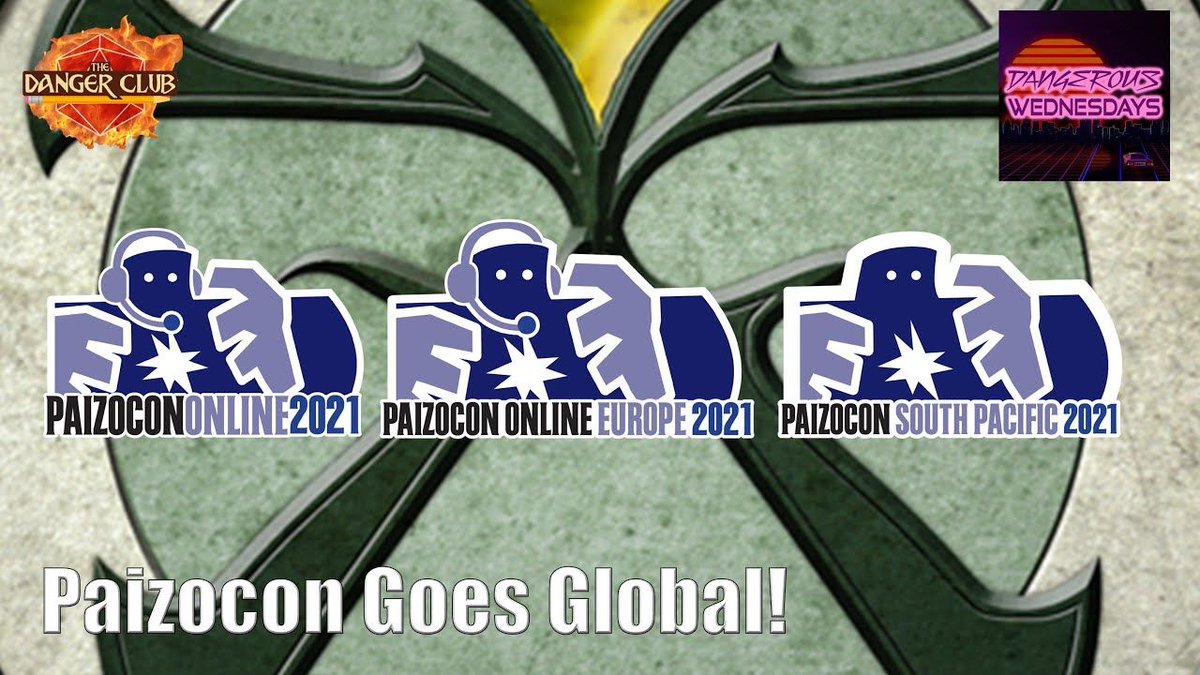 paizo's tweet photo. But wait, there's more! Watch "THREE Paizocons in 2021!?" by @DangerClubPod. #rpg #ttrpg #Pathifinder #pathfinder2e #PathfinderSociety #PaizoOrgPlay
https://t.co/o0NY7xkZL3 https://t.co/CLWGJtZ2Jj