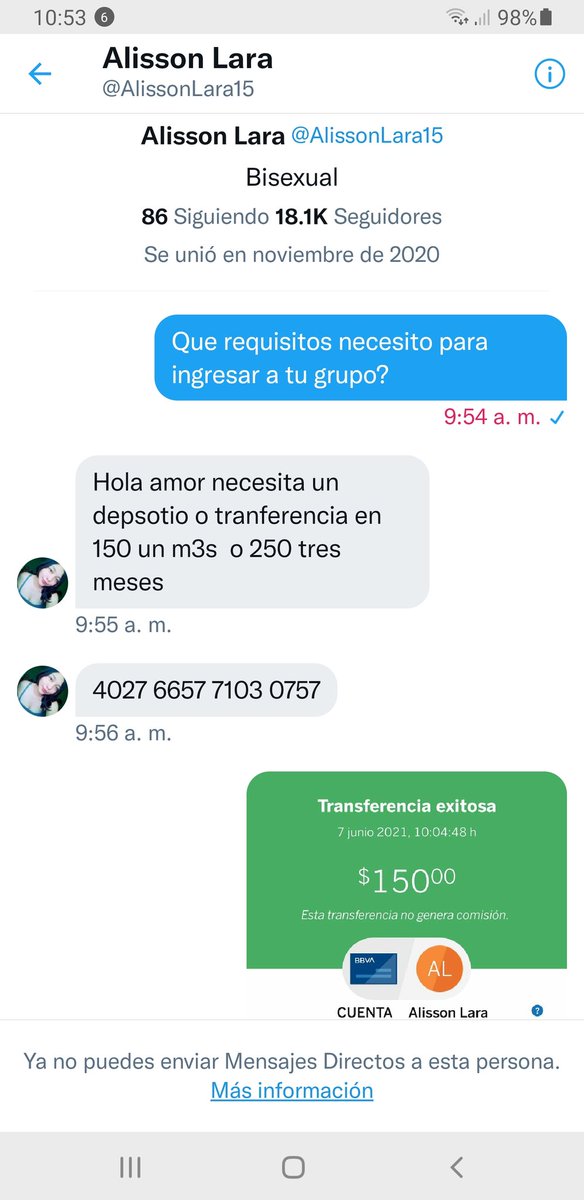 tetasmx's tweet photo. Hola amigos necesitamos eliminar una cuenta que se hace pasar por servicios de acompañamiento y packs a la venta, ya le sucedió a un seguidor de la cuenta. Apoyemos a eliminar a este tipo de personas que solo fraudulentan la comunidad. @AlissonLara15 y cia. https://t.co/U8FWUDE6rB