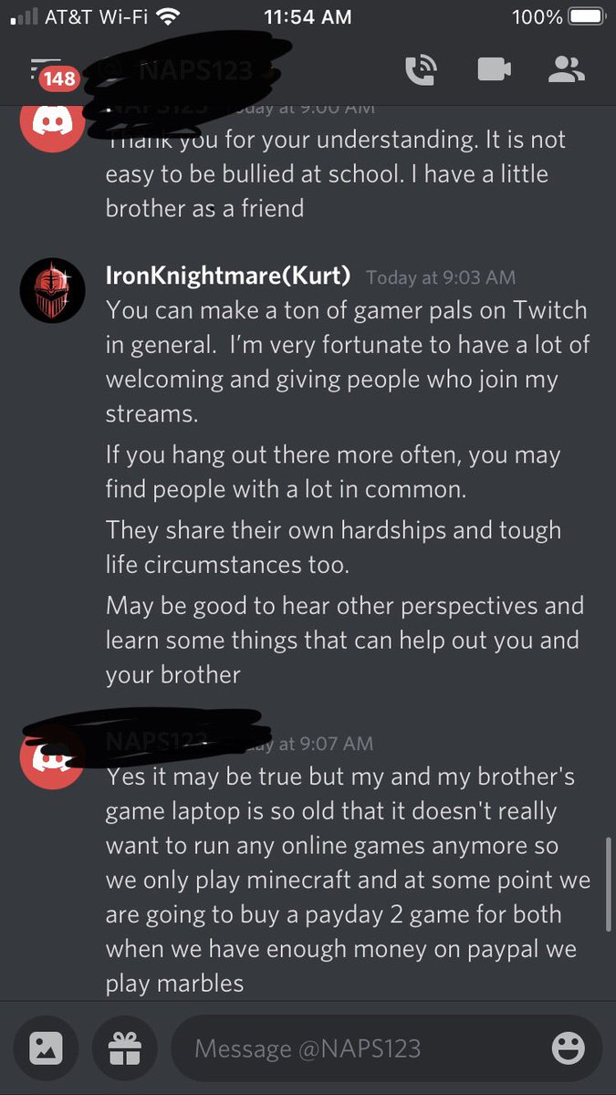 mr_iron_knight's tweet photo. Been thinking after I heard a sad story. Two of my viewers are brothers who had their mom pass away and then watched their dad get addicted to drugs. Can we raise money on stream tomorrow to buy them a new laptop?

Retweets appreciated! (I think I redid this like 6 times...) https://t.co/lT1OXgOu6C