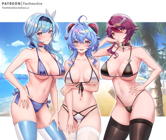 Cryo waifus are ready for summer 🏖️
#genshinimpact #原神 