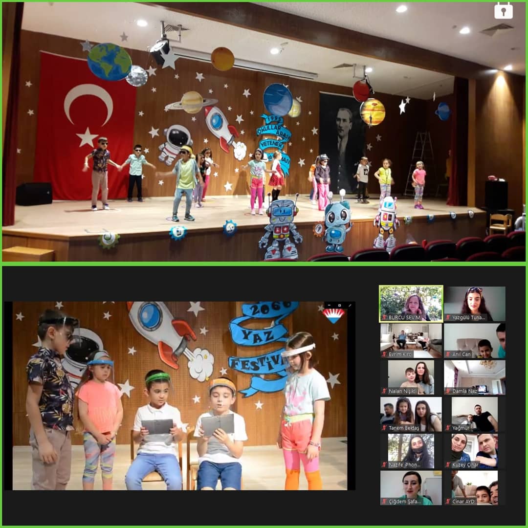 BK_Kirklareli's tweet photo. Anaokulu 5 yaş Yeşil sınıfımızın yıl sonu programını coşkuyla, velilerimizin katılımıyla online platformda gerçekleştirdik.“Dijital Dönüşüm” temasını merkezine alan programda 90'ları hatırlarken bir yandan da gelecekte teknolojinin gelişimine şahit olduk. ❤️💙
 #90lardaçocukolmak https://t.co/HSlrbLm3Qx