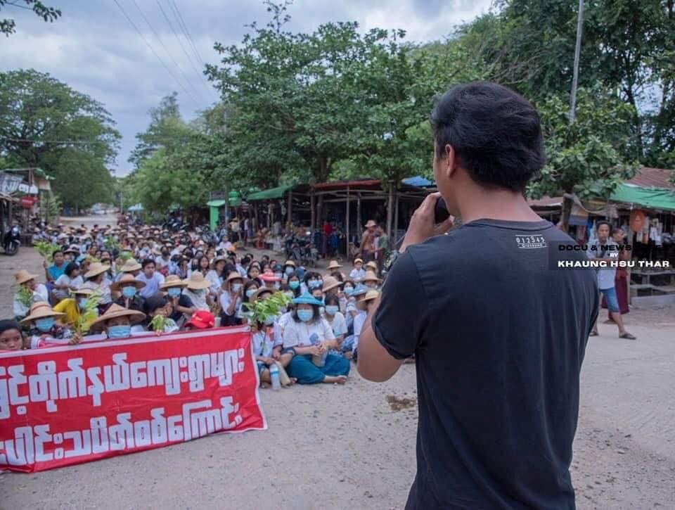 Myanmar_Now_Eng's tweet photo. Villagers in Monywa Township in Sagaing protested against Myanmar's coup regime today (Jun 5). 

Photos: CJ

#WhatsHappeningInMyanmar https://t.co/MsoDai4mb5