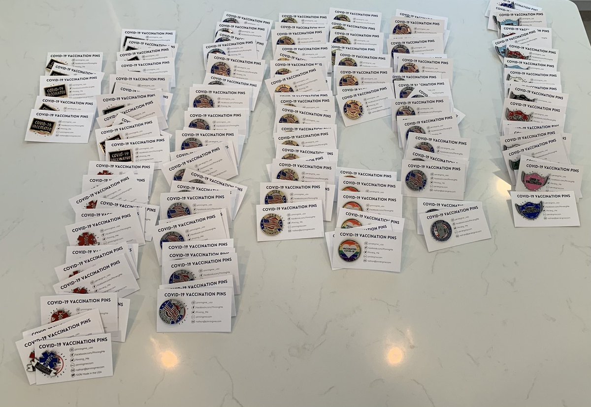 Pinning_Me's tweet photo. Drive-up Vaccinations are a quick and easy way to get your vaccine. @SmithfieldRI and @Fidelity held a great clinic today. We had the pleasure of donating 120 “COVID Vaccinated” pins to the site. Keep up the great work RI! #vaccinate401 @LGSabinaMatos @GovDanMcKee https://t.co/DujjmrLjFr