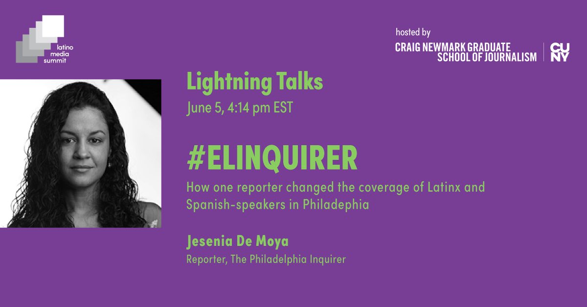 JeseniaDeMoyaC's tweet photo. Today, when I’m so very honored to speak @latmediasummit, I want to share something ahead of the Lightning Talk. ☺️ It’s something I acknowledged this week about #ElInquirer, @PhillyInquirer’ Spanish-language site for Latinx Philly. 💭 https://t.co/ctAJyN17cY