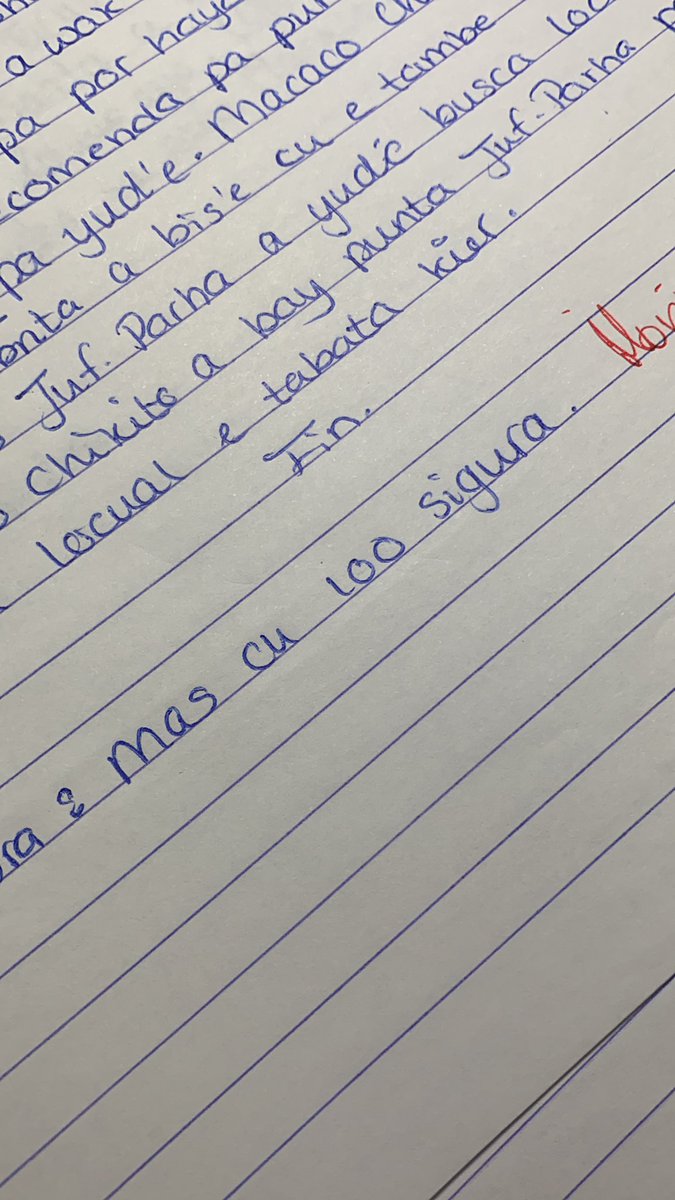 kofikulechi's tweet photo. Mi muchanan di derde mester a skirbi un storia y skirbi e cantidad di palabra na final ... they’re hacking the system https://t.co/Zd7mfgmZGj