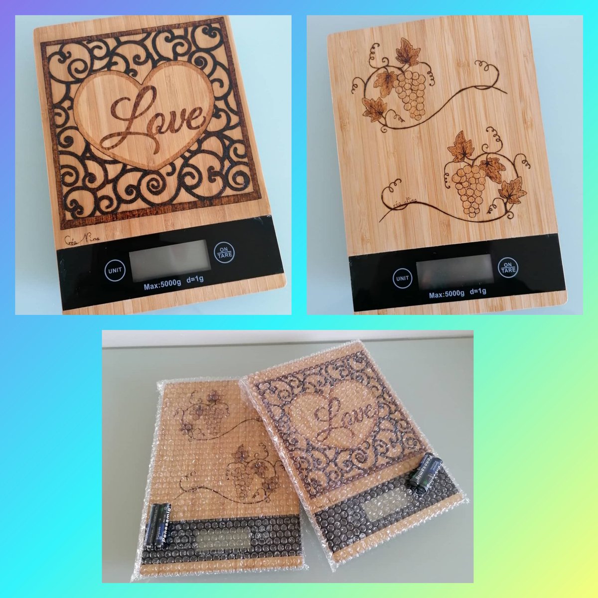 CreaPyrogravure's tweet image. #balancedecuisine #bambou #kg #ml #grape #raisin #coeur #love #cuisine #balance #pyrogravure #supportbois #créationartisanale #création