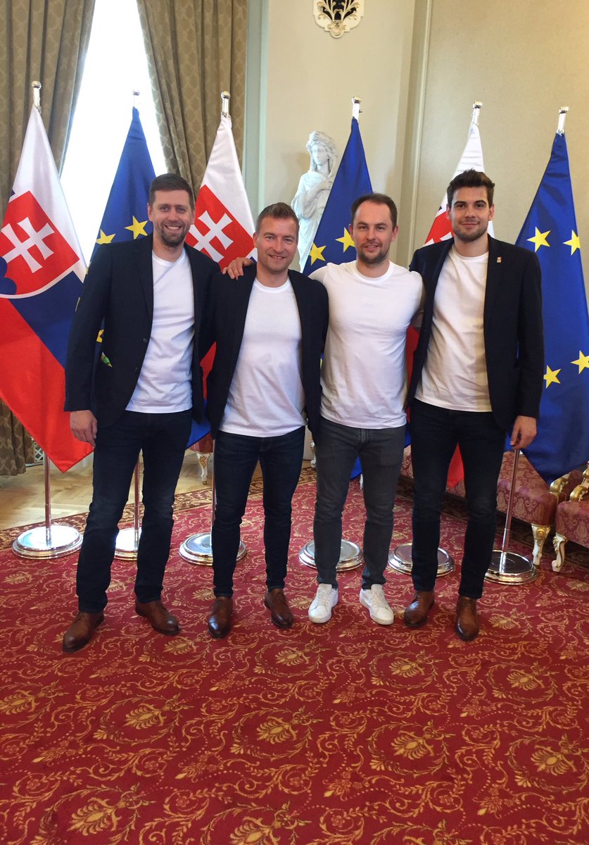Thank you a lot <a href="/HockeySlovakia/">Hockey Slovakia</a> to be a part of this team which have been represented our country in Riga for WCH 2021. I am also grateful for the job and effort of our goalies what they did. Our prime minister invited us for a lunch 😉. Just go 🇸🇰