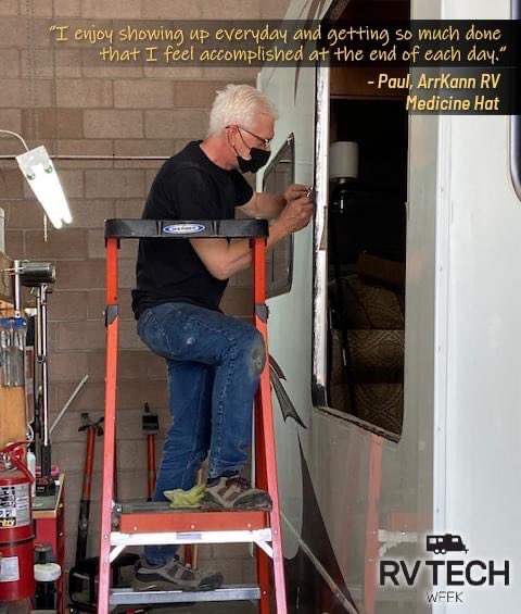 ArrKannRV's tweet photo. Creativity, being up for challenges and enjoying working in different environments is a must if you're interested in being an RV Tech. The learning never stops!! @RVCareers #RVTechWeek #RVCareers #RVTechs https://t.co/89zxbUj0ds
