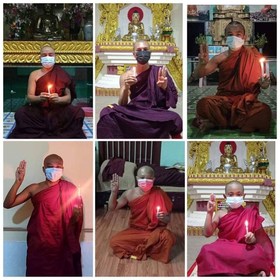 LMoonkha's tweet photo. Today, Monks recited Mora Sutta for the peace and freedom of Myanmar people. #WhatsHappeningInMyanmar #June5Coup https://t.co/KaxMAWfs3F
