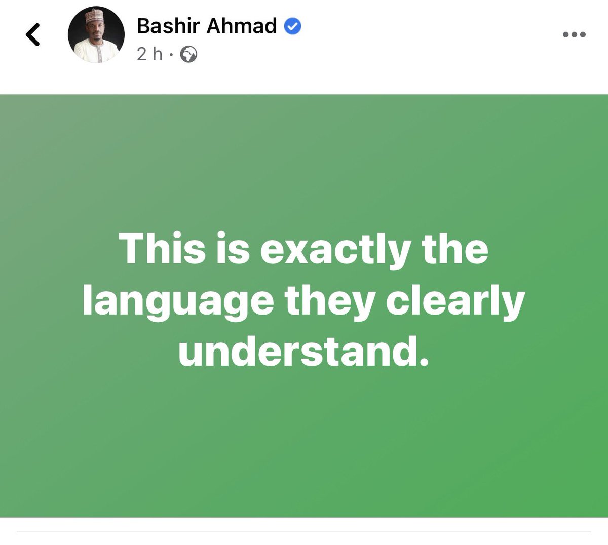 Bashir Ahmad,29 yr old Personal Assistant to Buhari on Social Media posted this on his Facebook Page. 😁😁