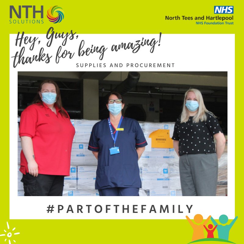 nthsolutionsllp's tweet photo. Assistant Director, Nursing &amp; IPC Lesley Wharton @NTeesHpoolNHSFT wanted to share her thanks to the 'unrecognised heroes' the supplies department for their hard work providing PPE during such a difficult year. 
Well done to the team it’s great to have them as #partofthefamily 👍 https://t.co/xo86uTWvNv