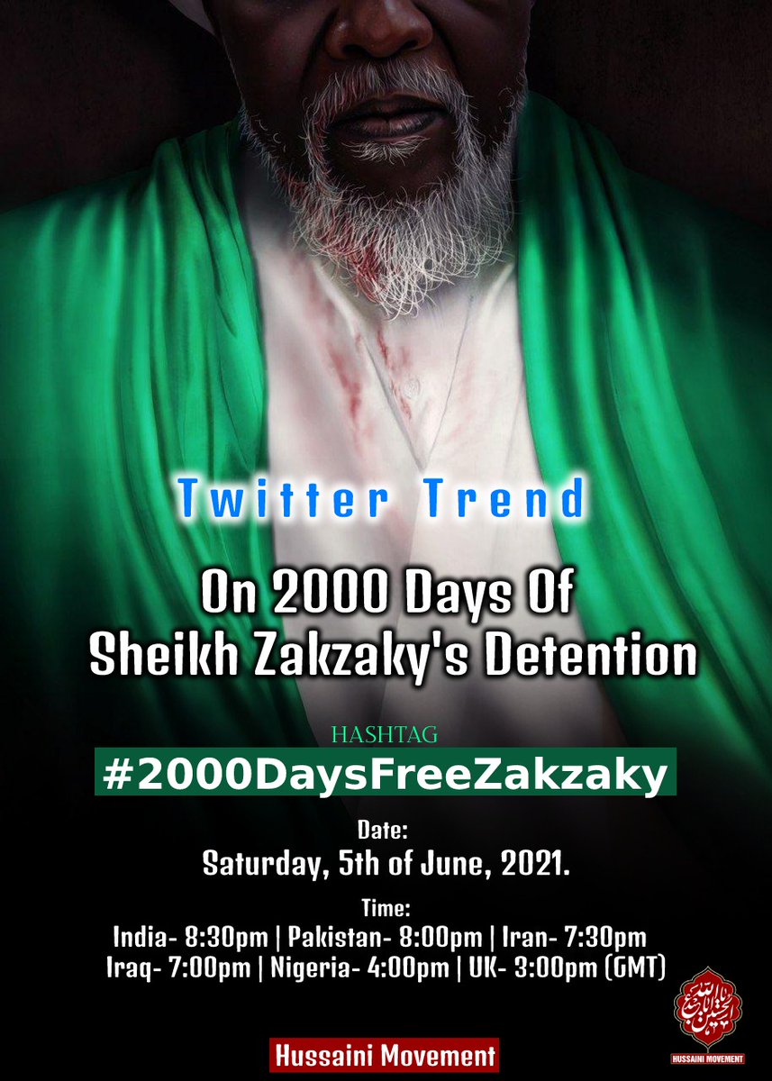 aliabids's tweet photo. On 02/12/2016 when Justice Gabriel Kolawole of the Federal High Court, Abuja ordered the unconditional release of the leader of Nigeria's Shiite, Ibrahim Zakzaky &amp; his wife Zeenat from detention within 45 days, his words were unambiguous.

#2000DaysFreeZakzaky https://t.co/ew3Md1KDvm