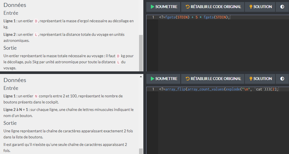 BlitzProg's tweet photo. Salut #BattleDev, Je vous propose des versions PHP retravaillées pour mes solution des 5 premiers exercices! Enjoy https://t.co/F48cA1nVZW